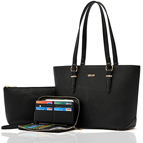 Image of Purses And Wallets Set For Women Work Tote Satchel Handbags Shoulder Bag Top Handle Totes Purse With Matching Wallet