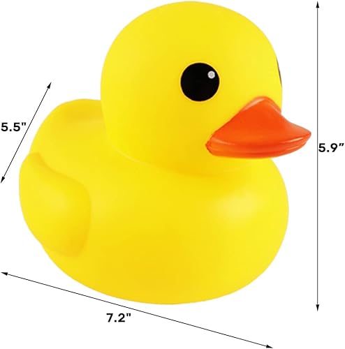 Miniatura 5 de Patos de goma amarillos, juguetes de baño grandes para preescolar, tina flotante, patos chirriantes, regalo para baby shower, bebés, niños pequeños,