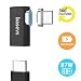 Basevs Magnetic USB C Adapter for MacBook Pro, 4.3A 87W Fast Charge Type C Converter for MacBook (Pro), Samsung S8, Dell XPS, and Other USB C Devices. (Upgrade Version-Black)