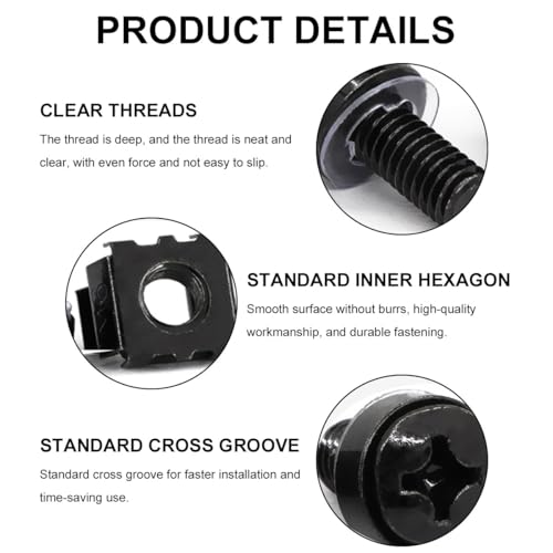 M6 Käfigmuttern,Käfigmutter Montageschrauben,20er Schränke Netzwerk Schrauben,Rack Käfigmuttern,M6 Käfigmuttern Schrauben Set,Käfigmutternset M6 Montagesatz,Schrauben Käfigmutternset,Käfigmutter Set