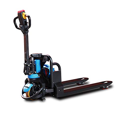 Xilin Electric Powered Pallet Jack 3300lbs Capacity Lithium Battery Walkie Pallet Truck 48\"x27\" Fork Size Blue Style