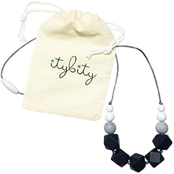 black teething necklace