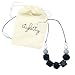 Baby Teething Necklace for Mom, Silicone Teething Necklace, BPA Free (Black, Gray Marble, White)