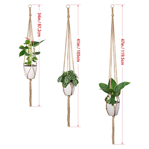 Plant Hangers Indoor Macrame Hanging Planter Holder 6 Pack, 3 Sizes #TOP1