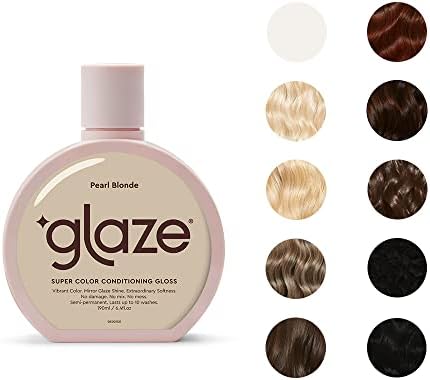 Glaze Super Color Conditioning Gloss 6.4fl.oz (2-3 Hair Treatments) Award Winning Hair Gloss Treatment & Semi-Permanent Hair Dye. No mix, no mess hair mask colorant - guaranteed results in 10 minutes