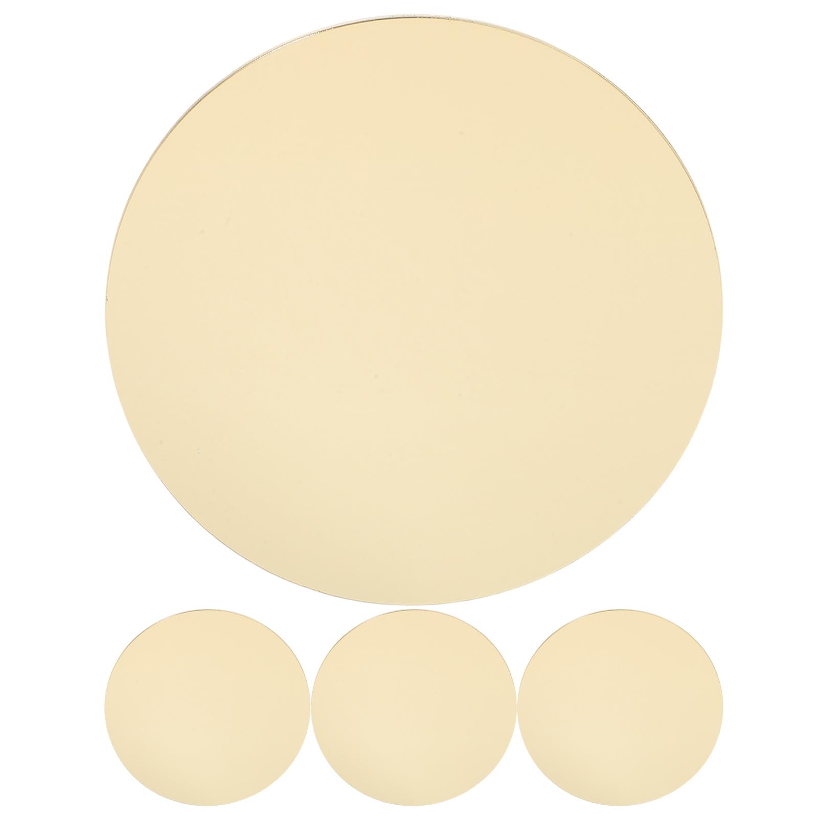 Operitacx Set di 4 vassoi decorativi rotondi in acrilico, specchietti in acrilico da 30 cm (11,8") ideali per centrotavola, esposizione di profumi, decorazioni per matrimoni e servizi