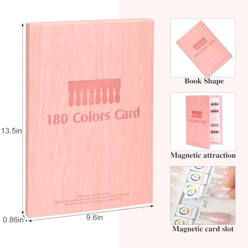Libro magnético de color de uñas rosa ideal para decorar mesas de manicura y salones 6