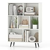 Grande capacité de rangement : Cette bibliothèque de sol est dotée d'une conception ouverte avec 7 compartiments, pour une organisation et un classement pratiques. L'étagère supérieure spacieuse offre un espace de rangement supplémentaire, rendant le rangement encore plus efficace.