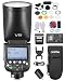 GODOX V1 PRO N 2.4G Wireless Camera Flash 1/8000s HSS 1.3s Recycle Time with M/TTL Flash Mode with Detachable Sub Flash Speedlite Compatible with Nikon Cameras + Godox AK-R1 Pocket Flash Light Acces