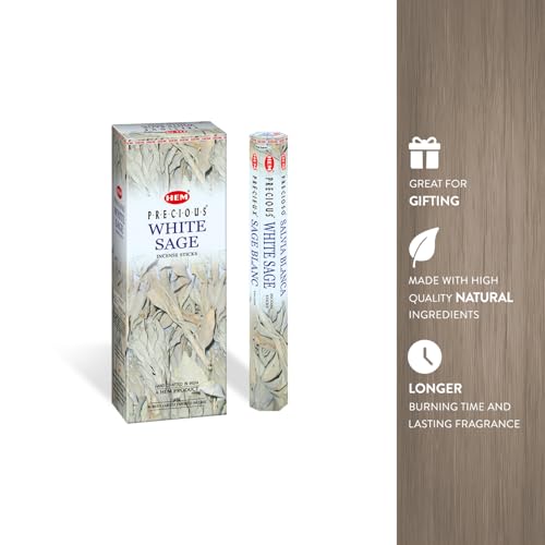 White Sage 120 Incense Sticks (6 x 20 stick packs)