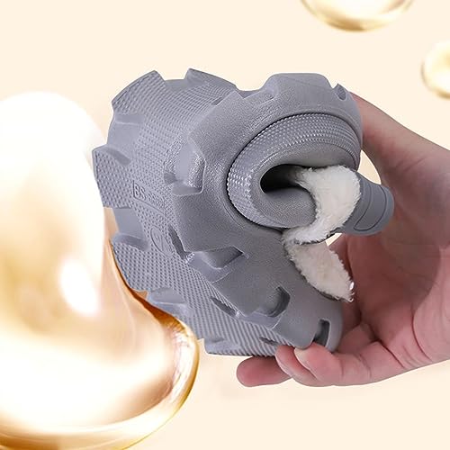 Garden Clogs Fuzzy for House : Women Men Warm Fur Lined Slippers for Winter Unisex Non-Slip Mules for Indoor Outdoor White 6