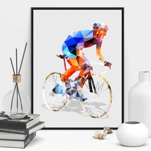 Cyclisme toile géométrique abstraite dsdsgog 80x120cm sans cadre pour salon
