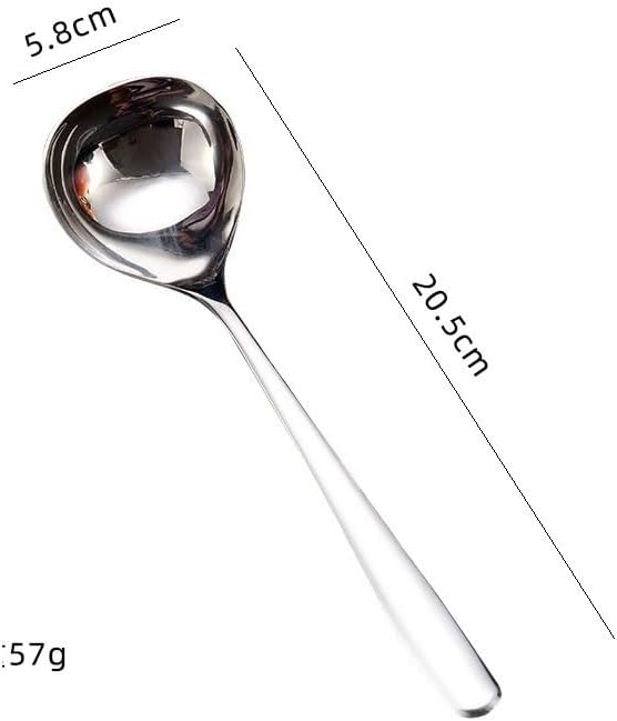 Silverware Flatware Set, 2/8/12/16 Pieces Restaurant Thickened 304 Stainless Steel Soup Spoon Hot Pot Spoon Household Simple 304 Stainless Steel Long Handle Mixing Spoon (Color : Silver,