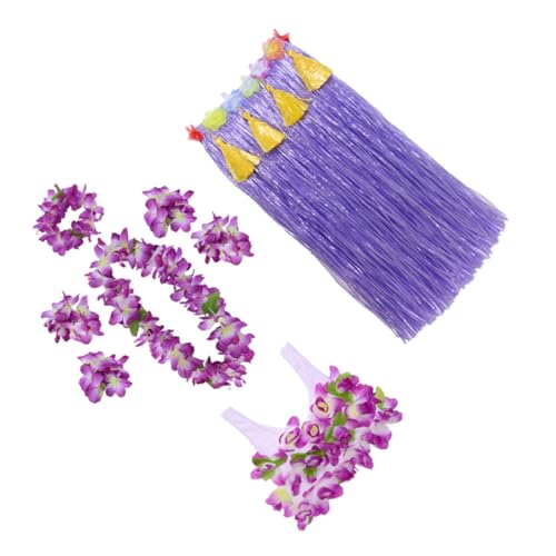 Falda hula púrpura para decoración de fiesta Luau y disfraces
