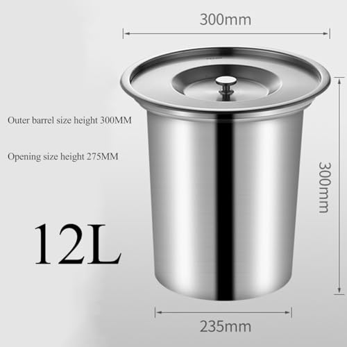 Caneca de basura empotrable de acero inoxidable 12L miniatura 6