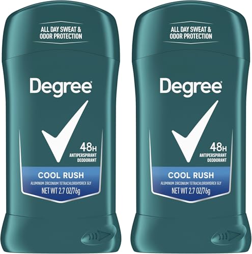Image of Degree Antiperspirant Deodorant Cool Rush | 48-Hour Protection | For Men | 2.7 oz, Pack of 6