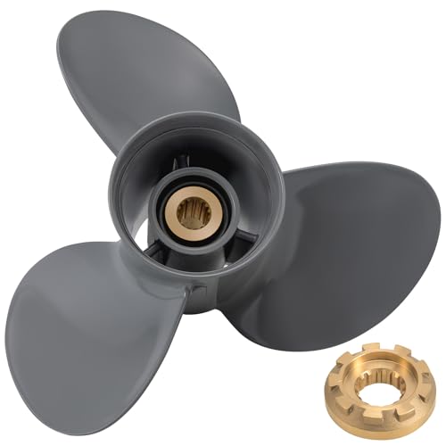 Image of Outboard Boat Propeller 13 1 /4x17 13 1 /2x15 13 3 /4x13 13x19 13x21 fit Honda Engines BFP60 BF75 /90 /100 /115 /130HP 15 Spline Tooth Aluminum 3 Blades RH