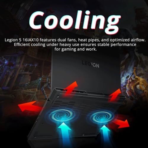 Image of Lenovo Legion Pro 5 16 inch Gaming Laptop, Intel Core Ultra 9 275HX, 64GB DDR5, 5TB Storage (4TB SSD+1TB Docking Station Set), NVIDIA GeForce RTX 5070, RGB Backlit Keyboard, Wi-Fi 7, Win 11 Pro, Black