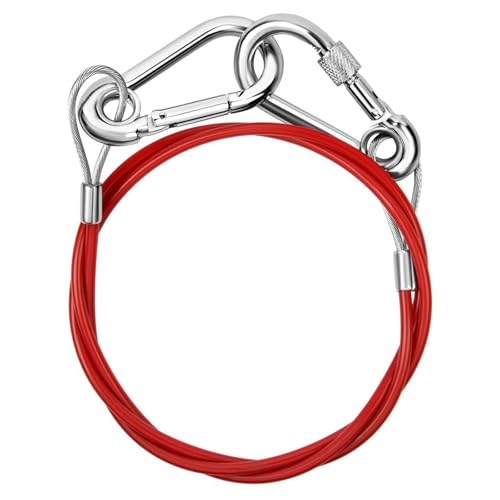 GIONAR Breakaway Cable with Threaded Hook Caravan Breakaway Cable Quick Fit Break Away Safety Cables for Breakaway Brake & Handbrake with 2 Carabiners