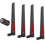 WiFi Antenna Dual Band 2.4GHz 5.8GHz 8 DBI RP-SMA Router for PCI-E WiFi Network Card USB Wireless Adapter Security IP Camera and ASUS RT-AC68u 4 Pack