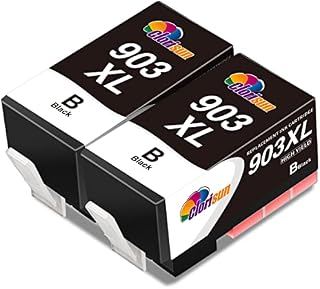 Clorisun 903XL Black Ink Cartridges for HP 903XL 903 XL Ink Cartridges Multipack for HP OfficeJet 6950 6960 HP OfficeJet Pro 6960 6970 All-in-One Printer(2 Pack)