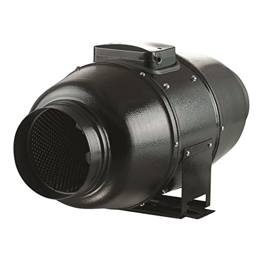 Flujo de aire Aventa in-line ventilador silencioso, 52 W, 230 V, Negro, 150 mm