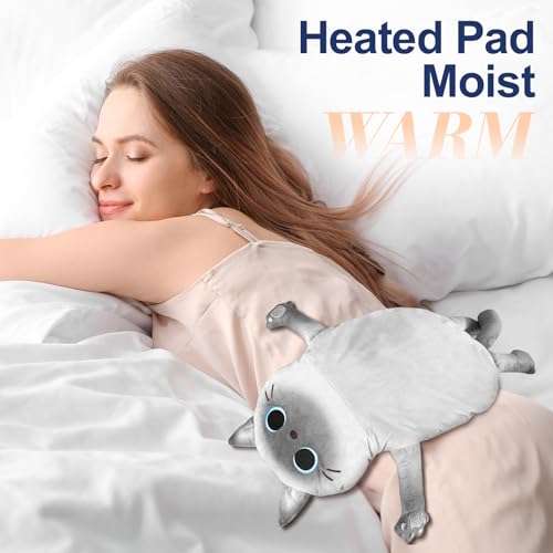Image of 2PCS Large Microwave Heating Pads for Cramps Pain Relief, Moist Microwavable Period Menstrual Heat Packs, Cordless Warm Compress Gift for Mothers Day, Birthday, Thanksgiving, Christmas, 21*12 inch + 17*9 inch