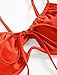 ZAFUL Women High Cut Bikini Sets String Sexy Swimsuit Two Piece Underwire Bathing Suit Brazilian Cheeky Cut Out Cute Swimwear Red S