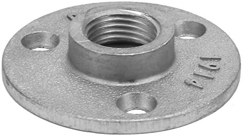10Pcs Floor Flange, Aluminum Alloy/Cast Iron Flange Pipe Base 3 Holes Pipe Fitting 1/2 Inch Thread Pipe Decor(Aluminum alloy)