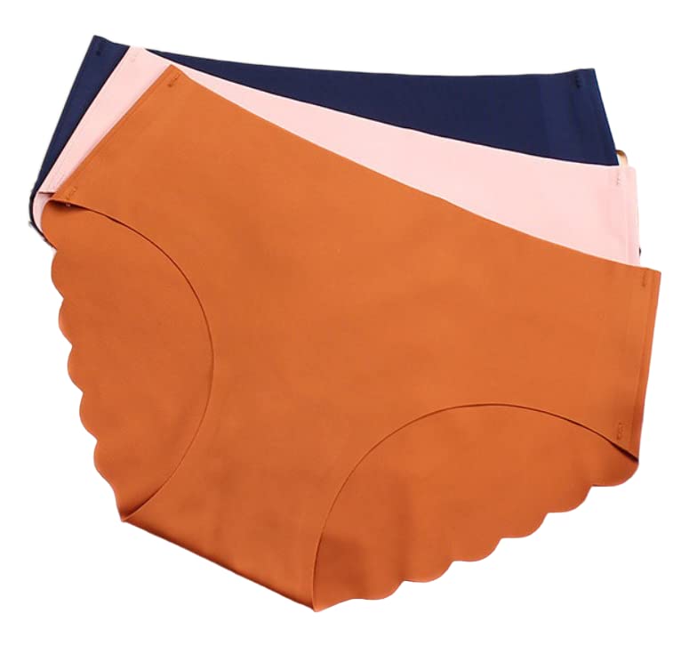 Women's Underwear Stretch Non-Trace Ice Silk Breathable Midwaist Solid Color Underwear,Soft No Show Panties for Women Girls Ladies Seamless Underpants (Multicolor)-image-11