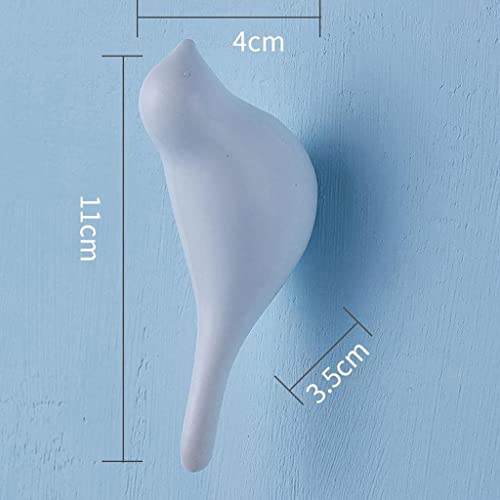 Image of Home Decorative Resin 3D Bird Coat Hooks Bag Hanger Wall Mount White | Household Supplies & Cleaning | Home Organization | Hooks & Hangers