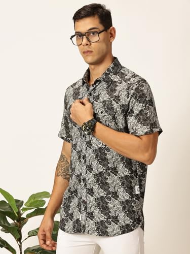 Image of Thomas Scott Men's | Printed | Half Sleeve | Regular Fit | Rayon | Spread Collar | Casual Shirt