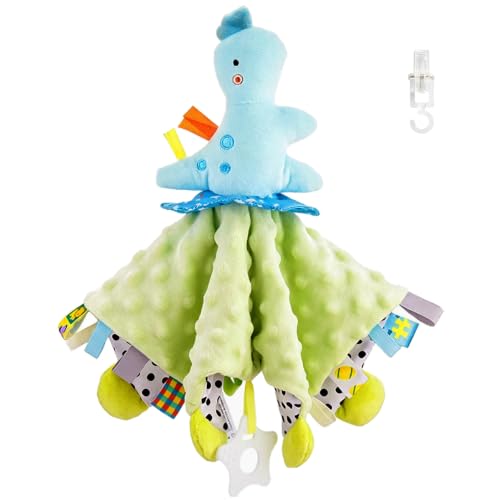 Image of Dinosaur Lovely Soothing Blanket with Tags Teether Dino Blanket Soft Baby Blankets for Boys and Girls Baby Stuff for Newborn Toys Snuggle Toy Baby Lovey Dotted Toy Baby Lovey