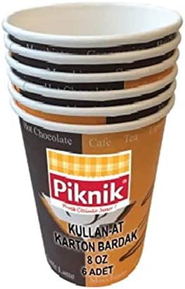 Piknik Kullan At Karton Bardak 8 Oz 6lı 1484