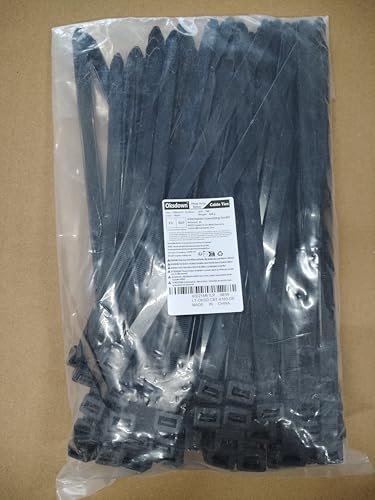 Oksdown 100 Pack Black Extra Thick Cable Ties Heavy Duty Large 300mm×12.0mm Strong Nylon Plastic Self Locking 12 inch/30 cm Zip Tie Wraps - Image 2