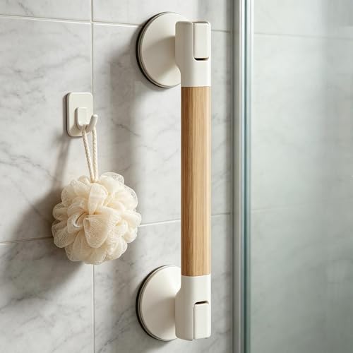 Poignées de douche à ventouse réutilisables en ABS à fixation rapide - 5