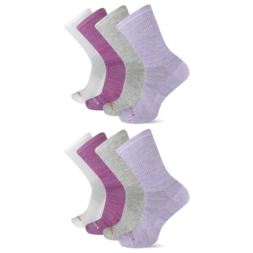 Image of Merrell Unisex Adult Men's and Women's Cushioned Midweight Ankle Socks - 4, 8, 12 Pairs - Moisture Wicking