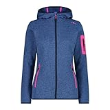 CMP Damen Strickjacke mit Fester Kapuze, Provence-Blau, 50