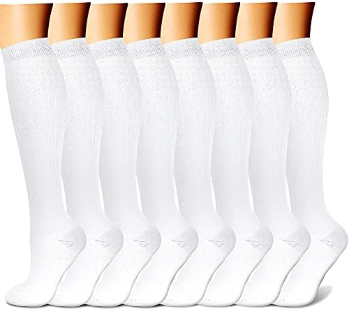 Compression Socks (7 Pairs), 15-20 mmhg is BEST Graduated Athletic & Medical for Men & Women, Running, Flight, Travel, Nurses, Pregnant - Boost Performance, Blood Circulation