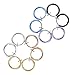 Produktbild LEEQ Non-Pierced Ohr Hoop Falsch Ohrringe Nase Ring Ohr Lippe Clip Körperschmuck, 6 Farben, 12 Stück