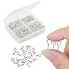 700PCS Small Screw Eye Pins for Jewelry Making, 3 Sizes Mini Eyelet Screws, Charm Bead Supplies Eyelet Pins Hooks for DIY Crafts, Art Projects, Tiaras and Jewelry Making-Silver #2