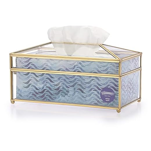 Sumnacon Rectangular Clear Glass Paper Tissue Box, Decorative Glass Napkin Storage Box, Facial Tissue Holder for Dresser, Bathroom, Bedroom, Home Decor, Office, Bar, Restaurant, Large