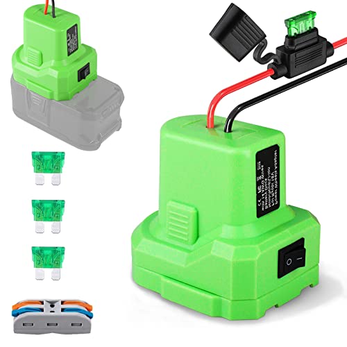 for Ryobi Battery Adapter,for Ryobi Power Wheels Adapter DIY Cordless Tool, Upgrade RC Car Toy Robot, Converter Use for Ryobi 18v ONE+ Lithium/Nimh/Nicd Battery,Built in Switch, with 4Pcs 30AMP Fuses