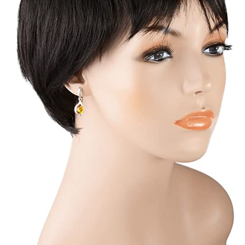 Amber Earrings - Baltic Honey Amber Earrings - Sterling Silver Jewelry Collection2