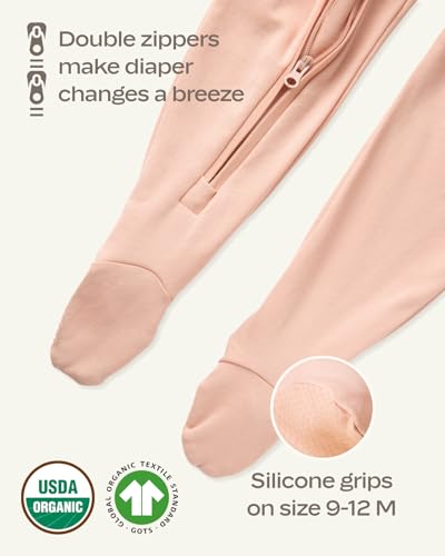 MON CHOU Organic Cotton Baby Pajamas - Ultra Soft Baby Footie Pajamas - 100% Pima Cotton PJ’s - Luxury Newborn Sleepers3