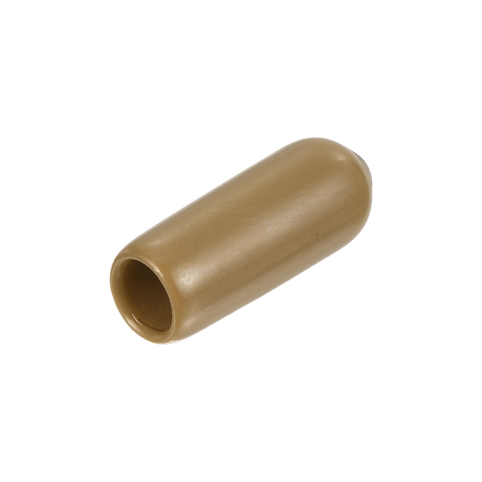 uxcell 20pcs Rubber End Caps 5mm(3/16") ID Vinyl PVC Round Tube Bolt Cap Cover Screw Thread Protectors Light Brown