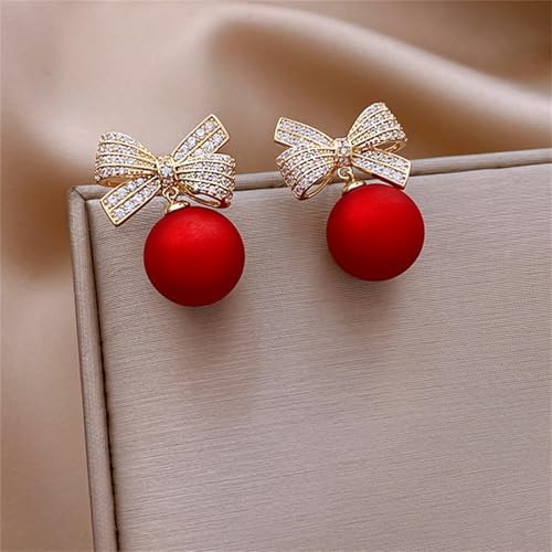 coadipress 6Pairs Christmas Earrings Set for Women Cute Dainty Christmas Tree Snowflake Bow Reindeer JingleBall Drop Earrings Xmas Holiday Party Fashion Jewelry4