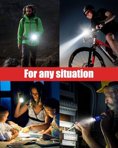 Image of Victoper LED Flashlight 2 Pack Blue, Bright Tactical Torch High Lumens 5 Modes, Waterproof Zoomable Flash Light for Outdoor, Birthday Gifts for Men, Dorm Room Hiking Camping Essentials Gear for Guys