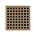 Infinity Drains QS 5 SB - 5? Decorative Top Plate - Squares Pattern for Q 5, QD 5, QDB 5 in satin bronze