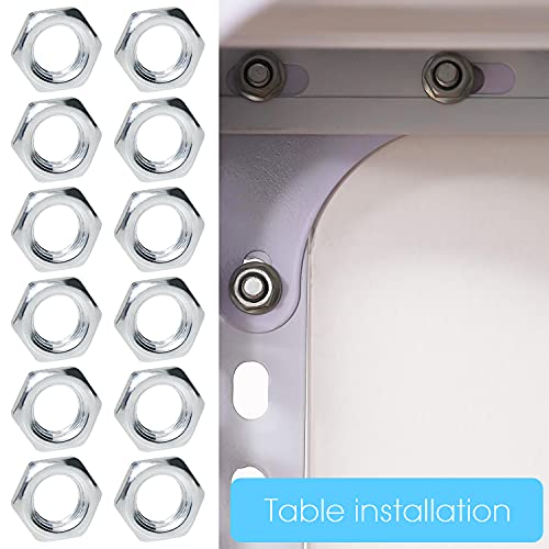 Hexagon Nuts M8 M10 M12 Galvanized Thin Nut Pitch Metric Fine Thread for Commercial Domestic Applications Hardware Tools (Pack of 60)